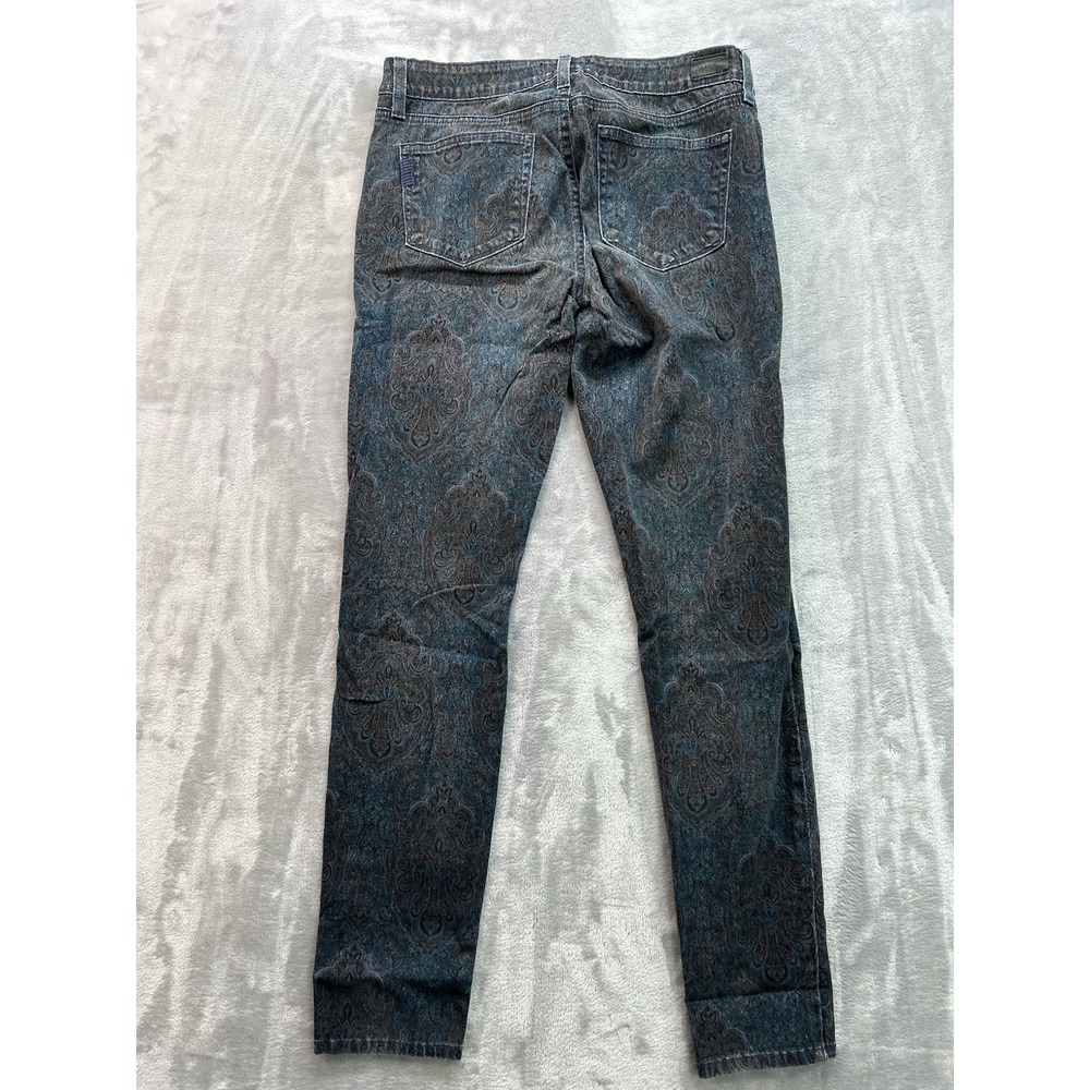 Paige Verdugo Ultra Skinny Jeans Womens Sz 29 Blue Paisley Stretch Beach Walking - Picture 3 of 12